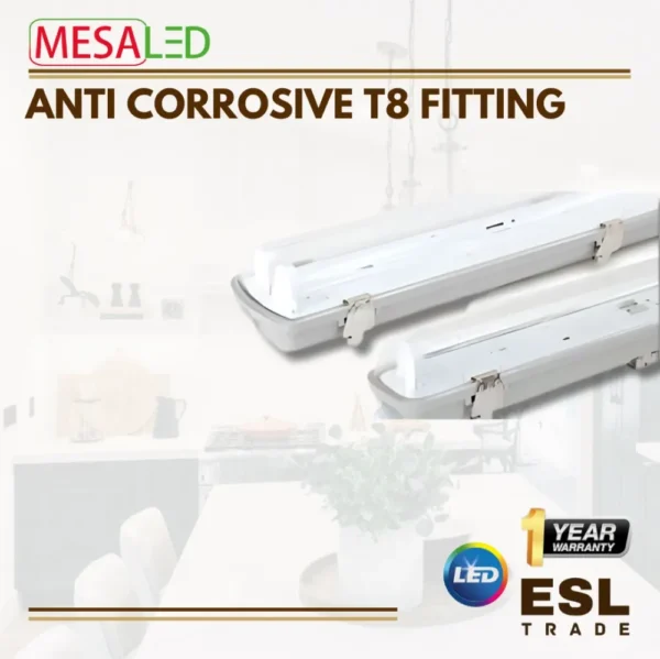 MESALED ANTI CORROSIVE T8 FITTING - IP65