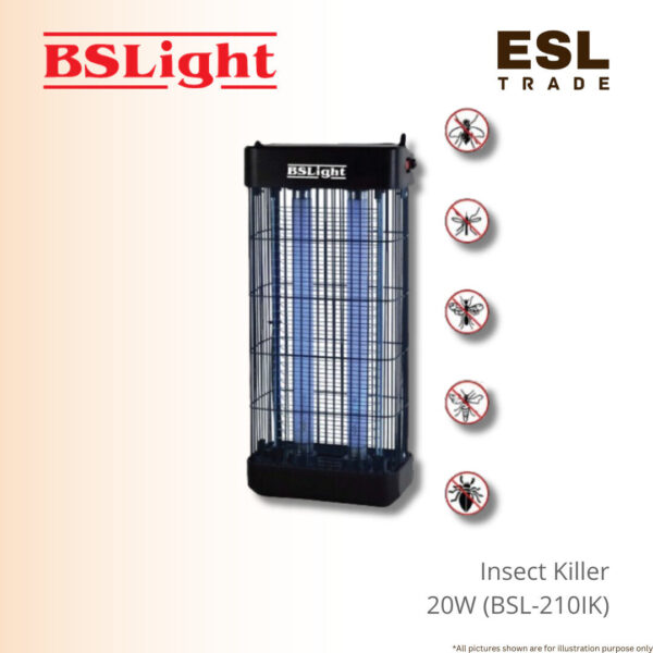 BSLIGHT Electronic Insect Killer Lamp 20W - UV Mosquito & Fly Trap for Living Room, Office, Restaurant