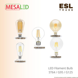 MESALED LED Filament Bulb E27 4W - Vintage Style & Energy Saving