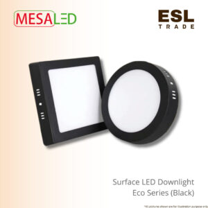 MESALED LED Surface Downlight Eco Series 12W 18W 24W - Black Round Square