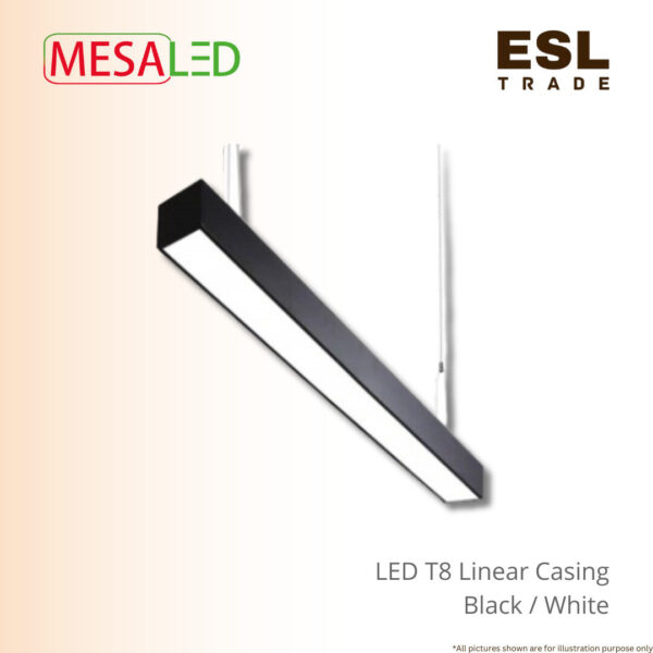 MESALED LED T8 Linear Pendant Light Casing 2FT4FT (123 TUBE)
