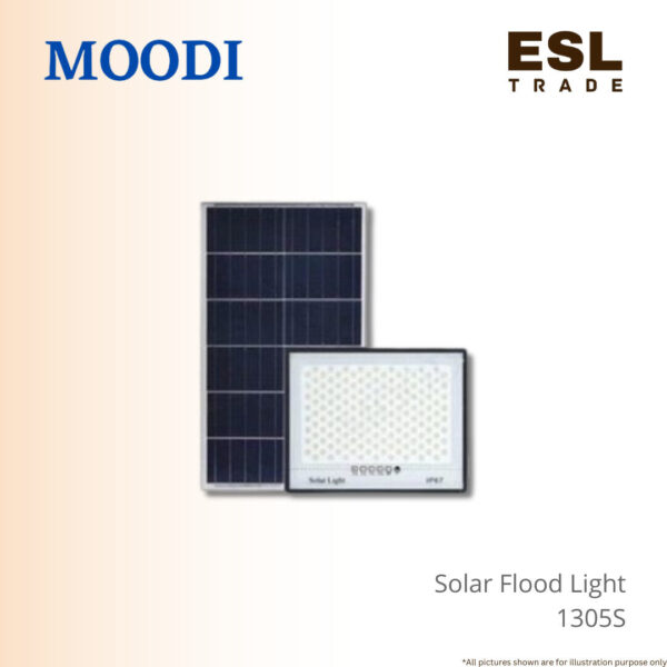 MOODI Solar Flood Light 1305S 120W 200W 300W 400W - Daylight 6500K IP67 Waterproof