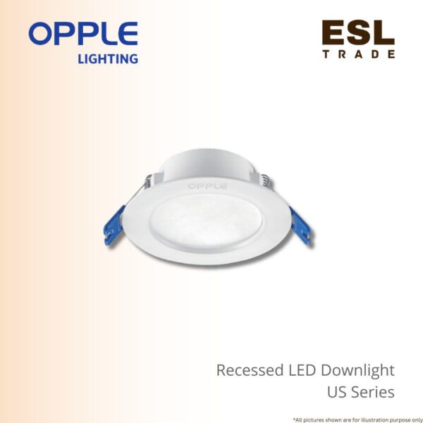 OPPLE US Series Recessed LED Downlight 9W 12W 18W 22W - Energy Saving Flicker-Free Recessed Light for Home & Commercial Use