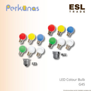 PERKUNAS LED Colour Bulb G45 3W - E27 B22