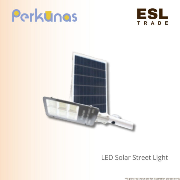 PERKUNAS LED Solar Street Light 100W 200W 300W 400W - Outdoor Lamp for Road, Park & Parking Lot
