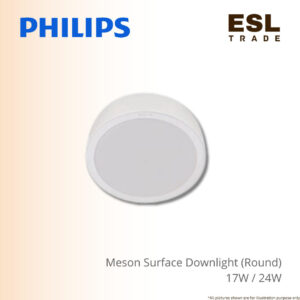 PHILIPS MESON Surface Mounted LED Downlight 17W 24W - Energy-Efficient Ceiling Light Long-Life 15,000 Hrs Easy Install