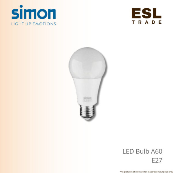 SIMON LED Bulb A60 E27-10W / 14W -1000-1400lm Long Life 20,000 Hrs