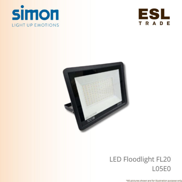 SIMON LED Floodlight FL20 30W /50W /100W /200W -Long Life 30000 Hrs - Energy-Efficient Outdoor Lighting