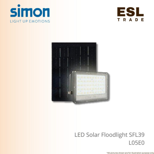 SIMON SFL39 LED Solar Floodlight 50W/ 100W/ 200W - IP65 Outdoor & Garden Lighting