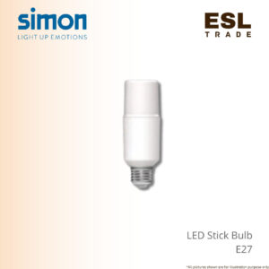 SIMON LED Stick Bulb E27 9W - 850-900lm Long Life 20,000 Hrs