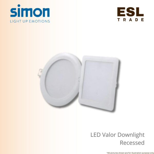 SIMON Recessed LED Valor Downlight 12W/ 17W/ 24W - For Living Rooms & Shops