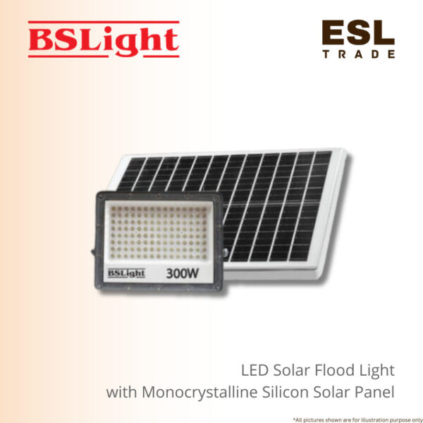 BSLIGHT LED Solar Flood Light with Monocrystalline Silicon Solar Panel 150W300W500W - Outdoor & Garden IP66