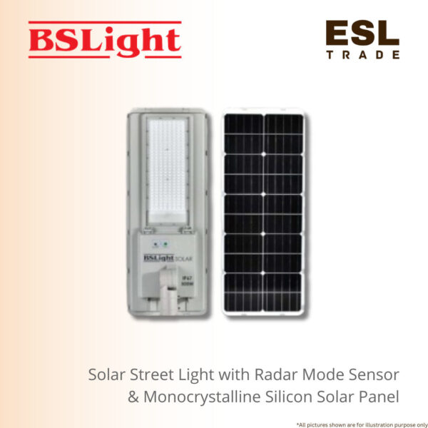 BSLIGHT LED Solar Street Light with Radar Mode Sensor 500W - SIRIM APPROVED IP67