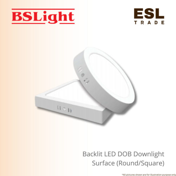 BSLIGHT Surface Backlit LED Panel Light 12W/ 18W/ 28W (Square/ Round)