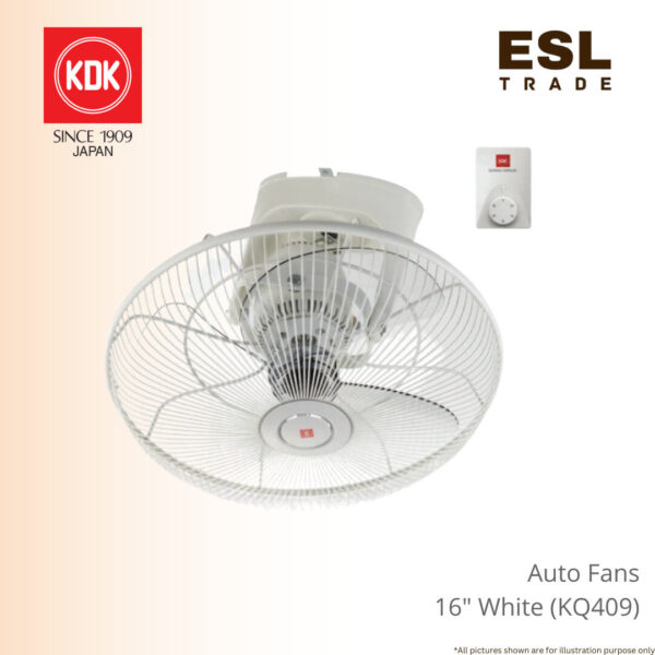 KDK Auto Fan 16" - White KQ409