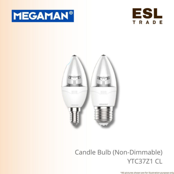 MEGAMAN Candle Bulb E14 E27 5W - YTC37Z1 CL