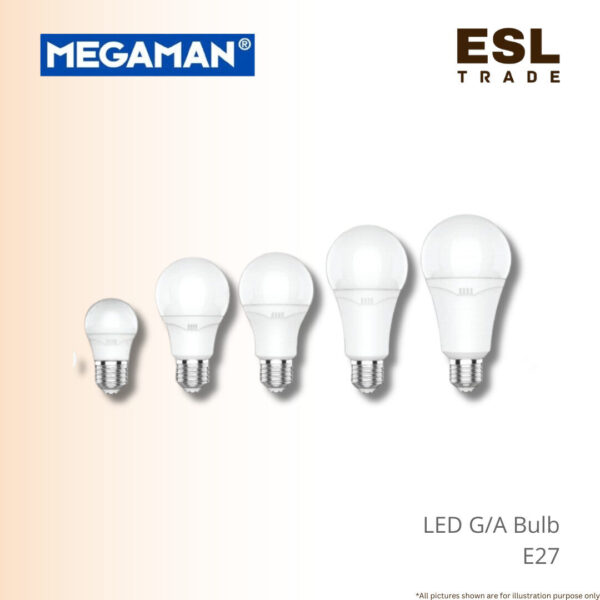 MEGAMAN LED Bulb E27 3W 5W 7W 10W 12W 15W - Warm White, Cool White, Daylight SIRIM Approved