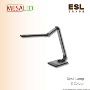MESALED 3-Color LED Desk Lamp 10W with Stepless Dimming & USB Charging (MSL-TL1229-DIM)