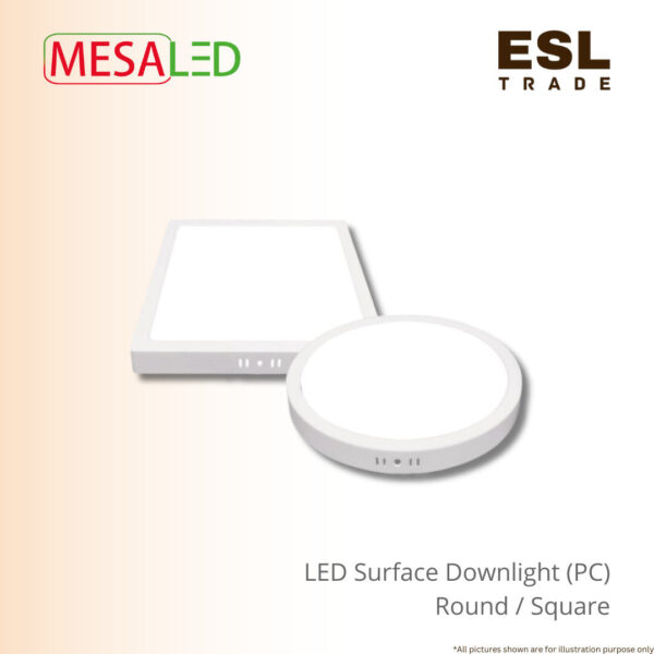MESALED LED Surface Downlight PC Material 18W 26W 30W