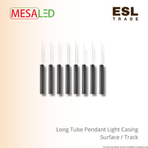 MESALED Long Tube Pendant Light Casing (GU10) Black White