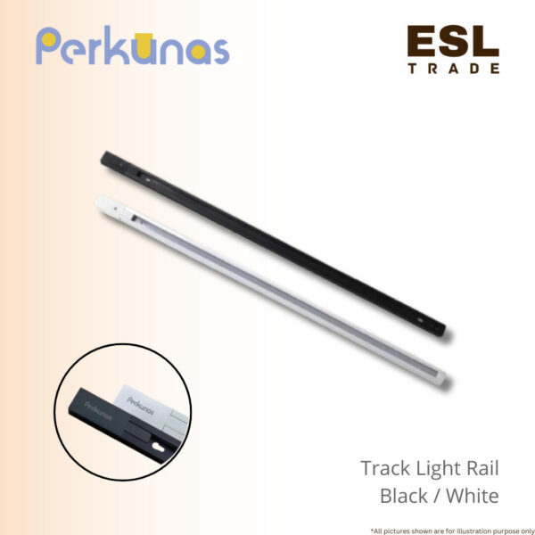 Perkunas LED Track Rail 1meter 2meter 3meter - Black White
