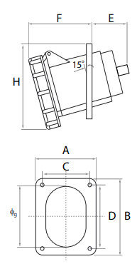 Angle Panel Mounting Socket