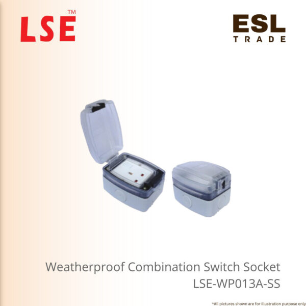 LSE Durable Outdoor Combination Switch Socket IP66 SIRIM