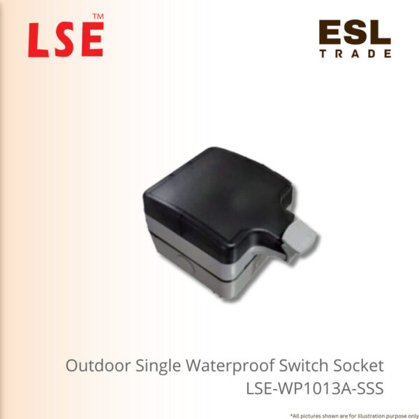 LSE Durable Outdoor Single Waterproof Switch Socket IP66 SIRIM