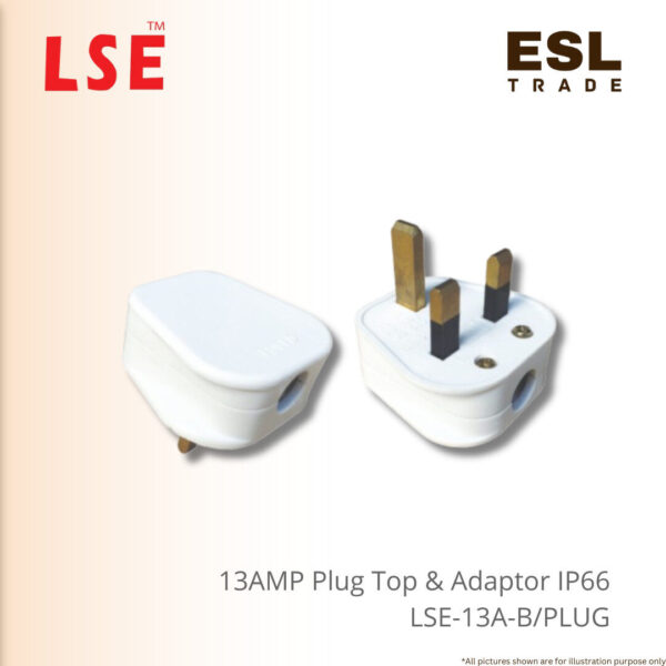 LSE-13A-B: 13A Bakelite Plug Top with BS 1362 Fuse IP66 SIRIM