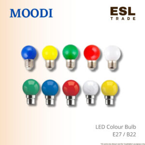 MOODI LED Colour Bulb E27 B22 3W