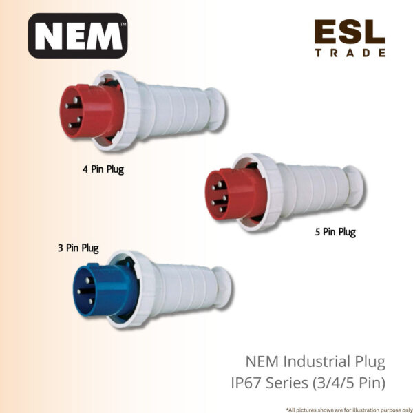 NEM Industrial Plug IP 67 Series Excellent Heavy Duty Waterproof Connector