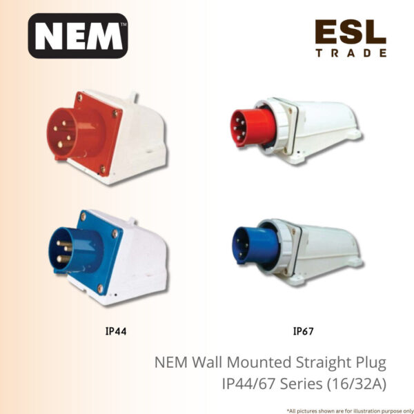 Wall Mounted Straight Plug