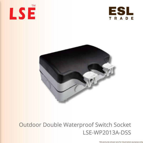 Outdoor Double Waterproof Switch Socket 13A 250V IP66 SIRIM