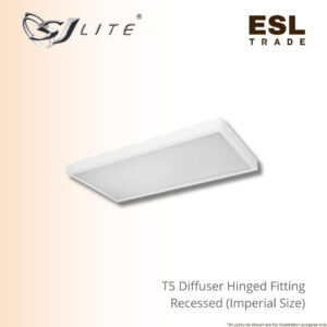 SJLITE T5 Diffuser Hinged Fitting SRH Series (Imperial Size) come with T5 Tube
