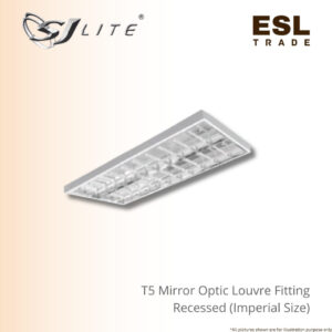 SJLITE T5 Mirror Optic Louvre Fitting (Recessed) cw TL5 Tube (Imperial Size)