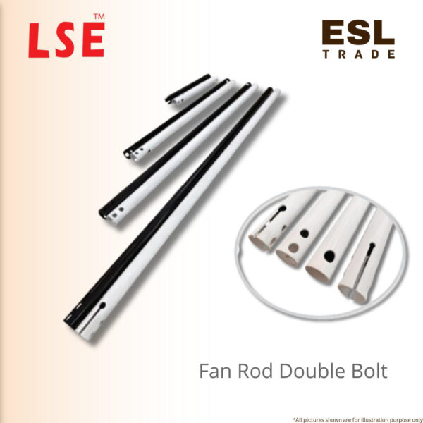 Secure Ceiling Fan Rod with Double Bolt Installation