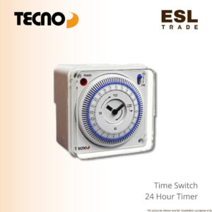 TECNO 24 Hours time switch in surface mount box 75mm x 75mm