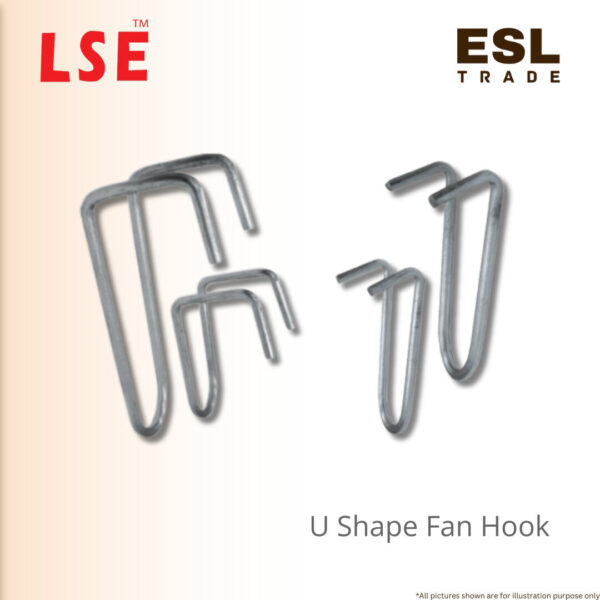 U Shape Fan Hook | Metal & Wood Ceiling Fan Hanger