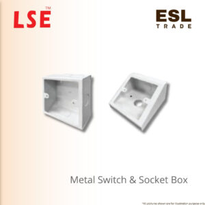 Versatile Metal Switch & Socket Box - White