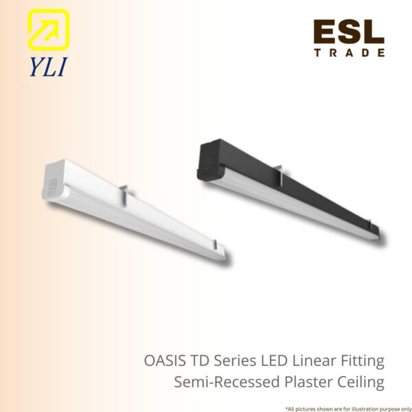 YLI OASIS TD Series LED Linear Fitting (Semi-Recessed Plaster Ceiling)