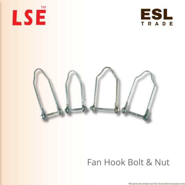 Zinc Plated Fan Hook with Bolt & Nut for Ceiling Fan