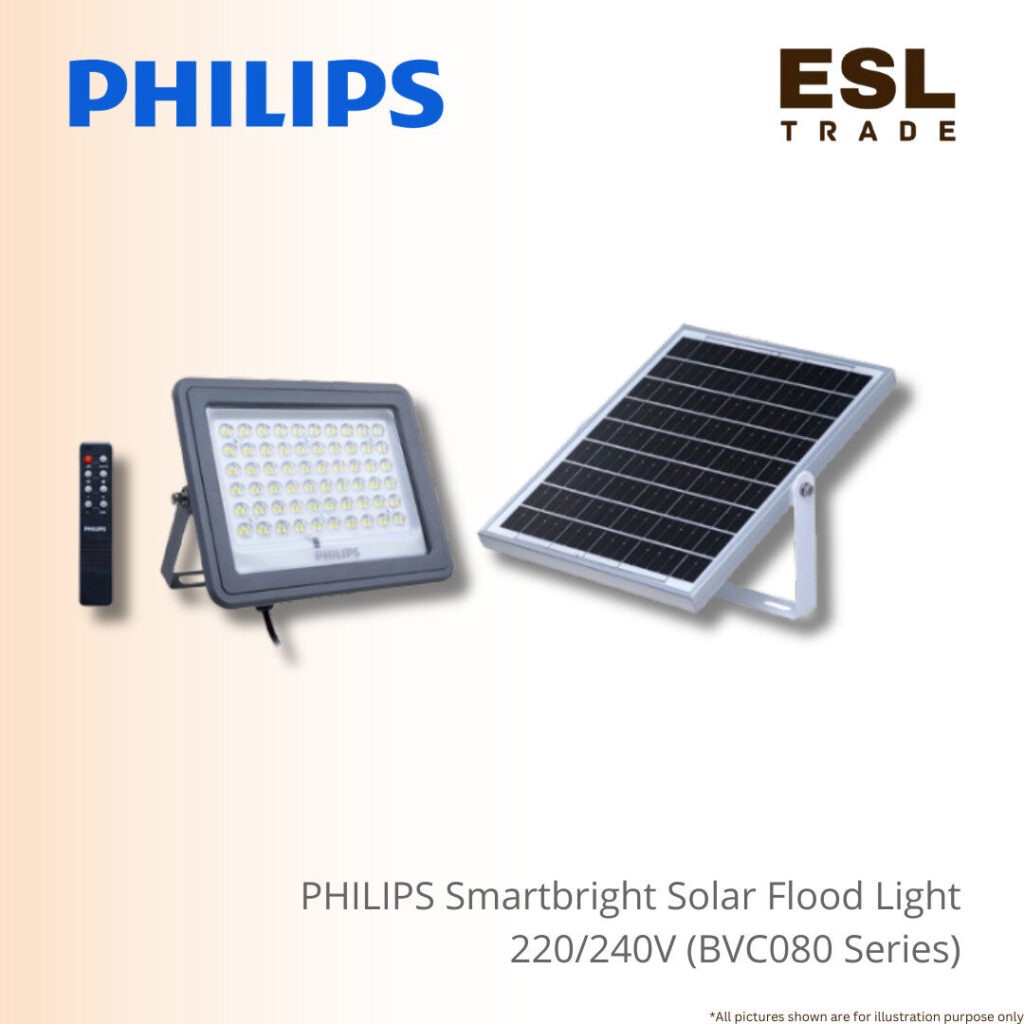 PHILIPS Essential SmartBright Solar Flood Light BVC080 Series IP ...