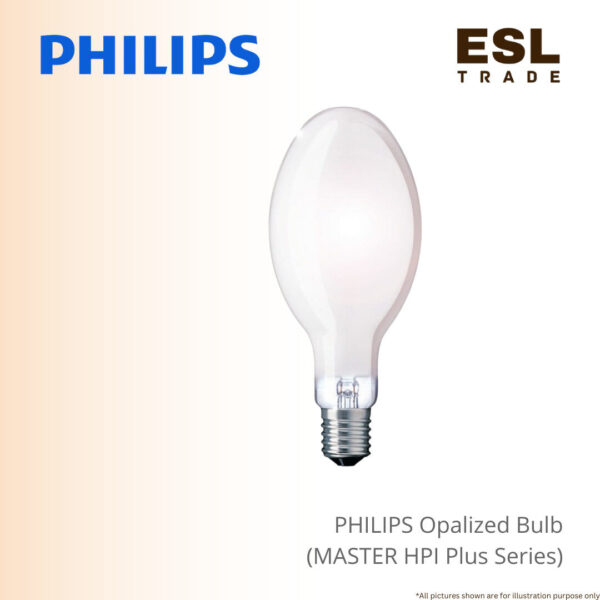 PHILIPS MASTER HPI Plus Bulb High-Efficacy E40 Opalized Quartz Metal ...