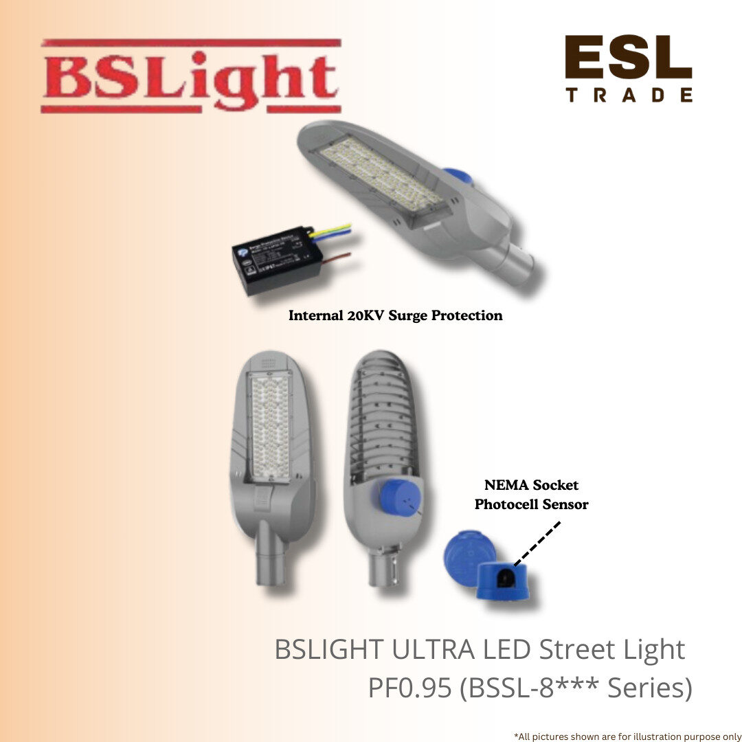 BSLIGHT Ultra Series LED Street Light c/w NEMA Socket Photocell Sensor