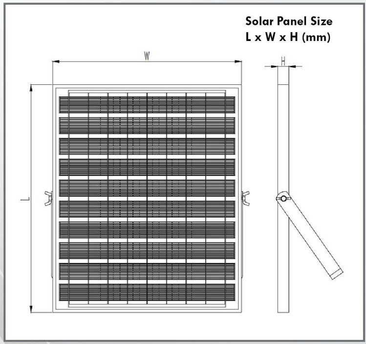Dimension For Solar Panel