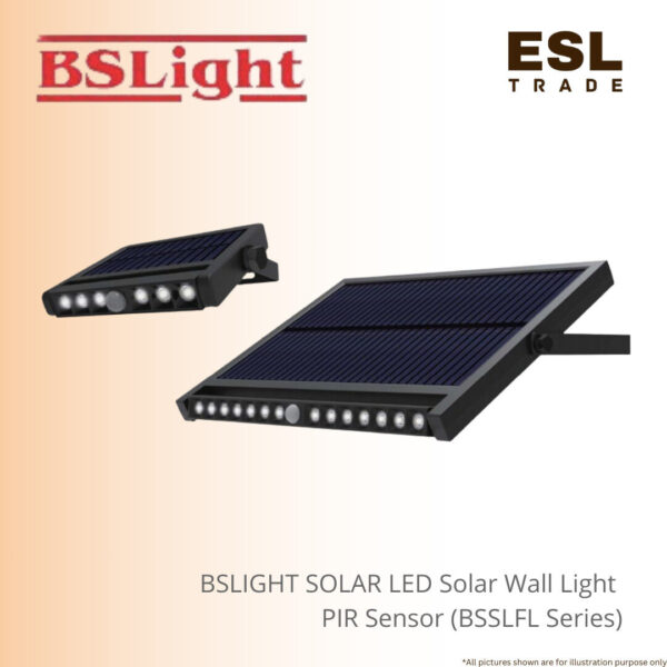 BSLIGHT All-in-One LED Solar Wall Light (60W-250W) IP Rating IP54 ...