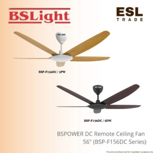BSPOWER 56" DC Motor Remote Ceiling Fan F1 Series