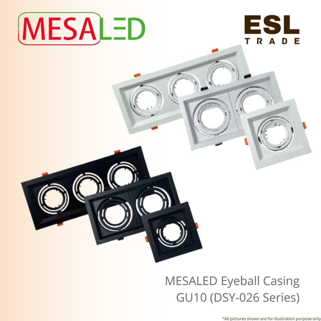 Mesaled Rd Led Eye Ball MESALED DSY026 Architectural Recessed Eyeball Casing Adjustable GU10 ...