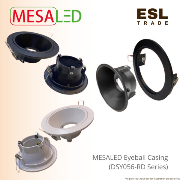 Mesaled Rd Led Eye Ball MESALED DSY056-RD Architectural Recessed Eyeball Casing Adjustable GU10 ...