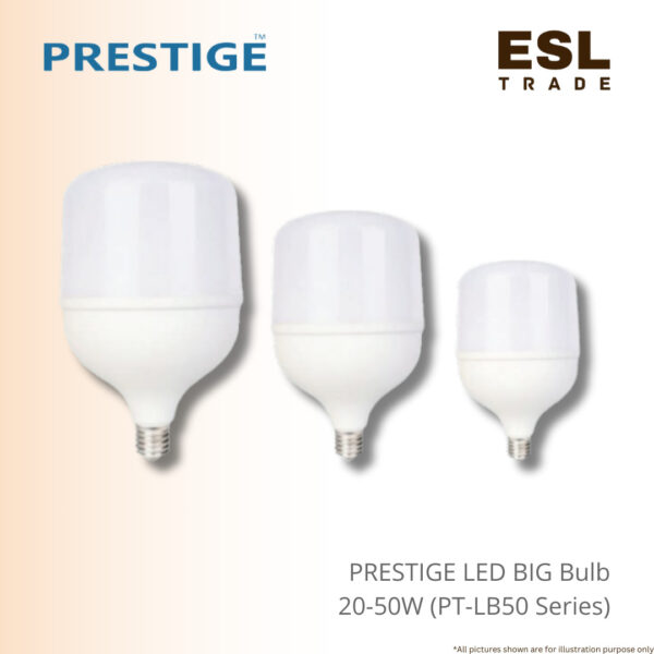 Wide Led Bulb Prestige PC LED Big Bulb (20W/30W/50W) Extra Bright Energy Saving E27 ...